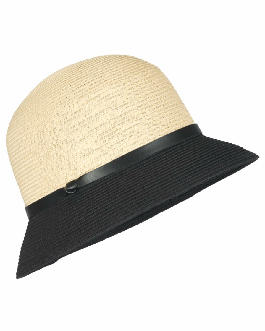 Clearance Zweifarbiger Bucket Hat- Schwarz