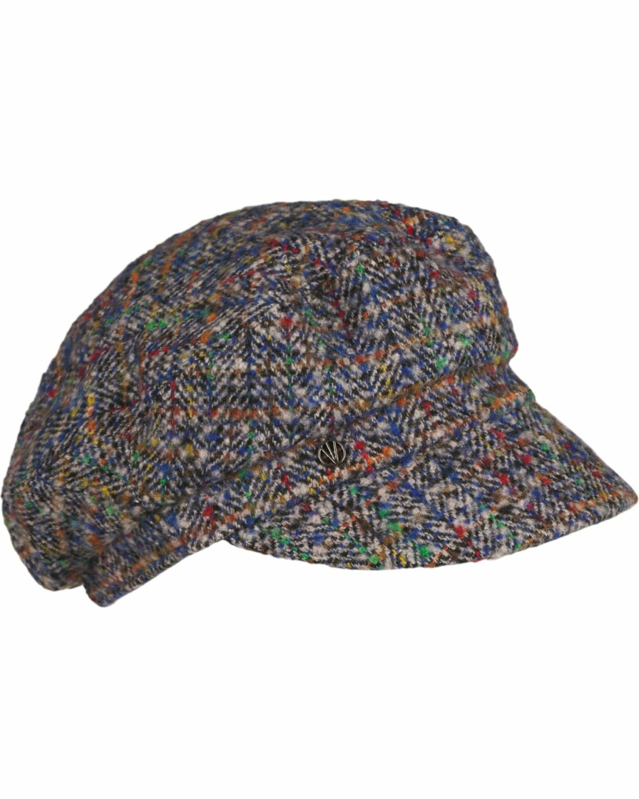 Best Tweed Kapitanskappe - Multi Blau