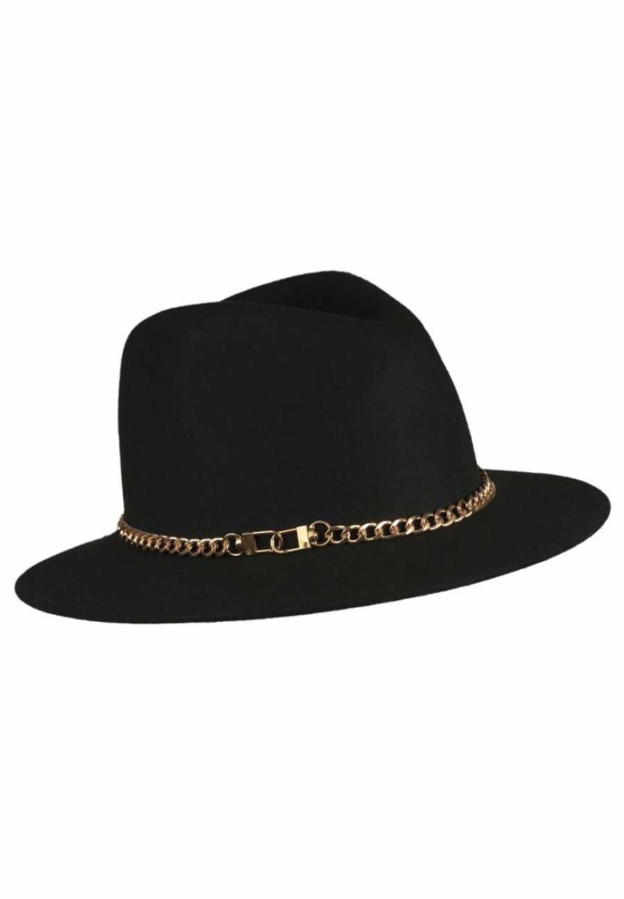 Online Fedora Schwarz-Gold