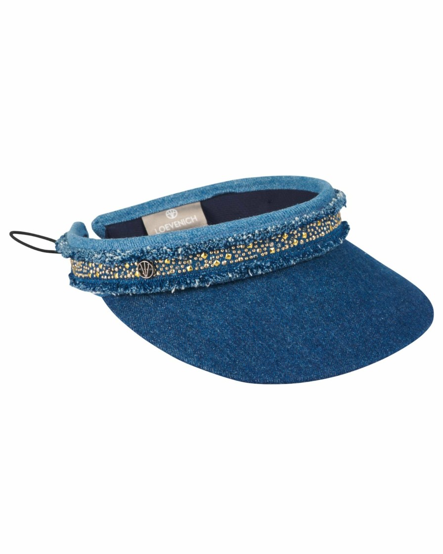 Hot Visor Mit Glitzersteinchen-Multi Denim