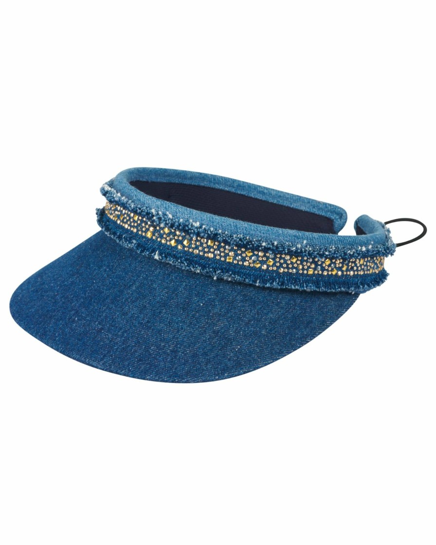 Hot Visor Mit Glitzersteinchen-Multi Denim