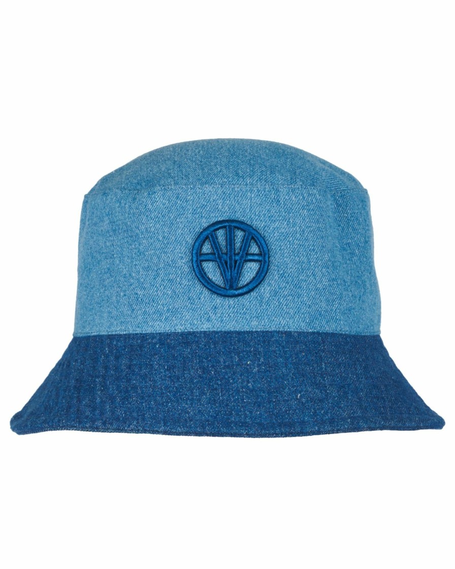 Hot Bucket Hut Mit Logo-Multi Denim