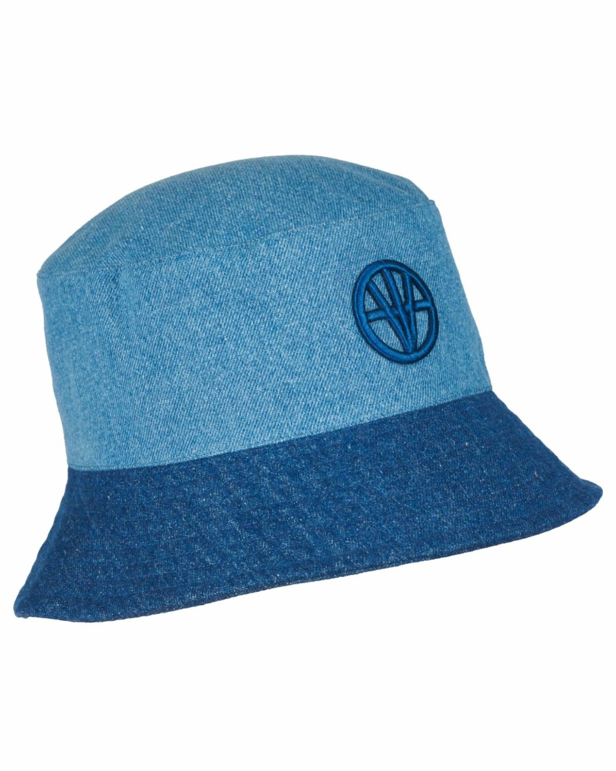 Hot Bucket Hut Mit Logo-Multi Denim