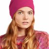 Online Woll-Beanie, Hinten Gerafft In Uni Pink